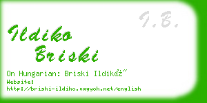 ildiko briski business card